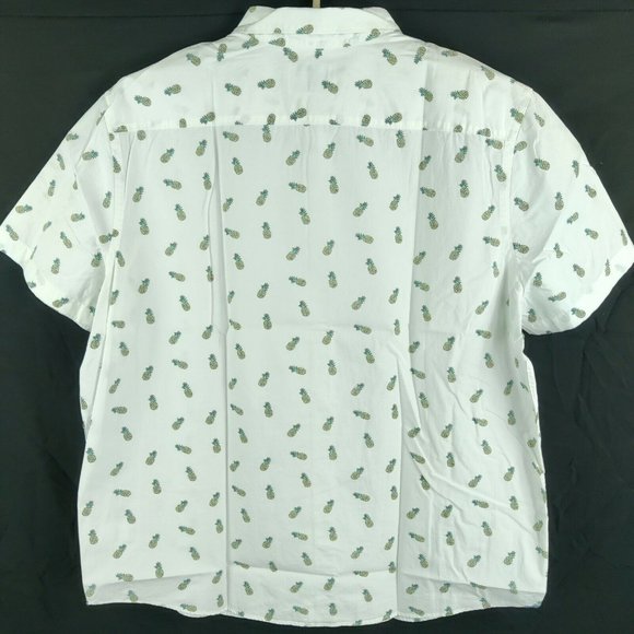 NWT Express All-Over-Print Pineapple Hawaiian Shirt Mens 2XL Slim Fit - Picture 5 of 6
